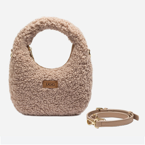 Ugg Momo Shearling Shoulder Bag - Taupe