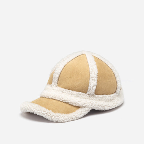 Ugg Sheepskin Baseball Cap - Sand