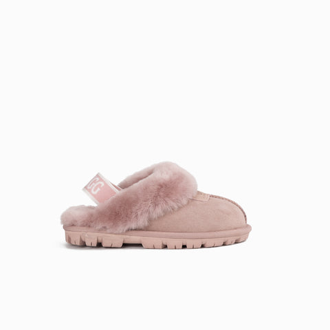 Ugg Kids Coquette  Slipper (Elastic Backstrap)( Water Resistant) - Rosybrown