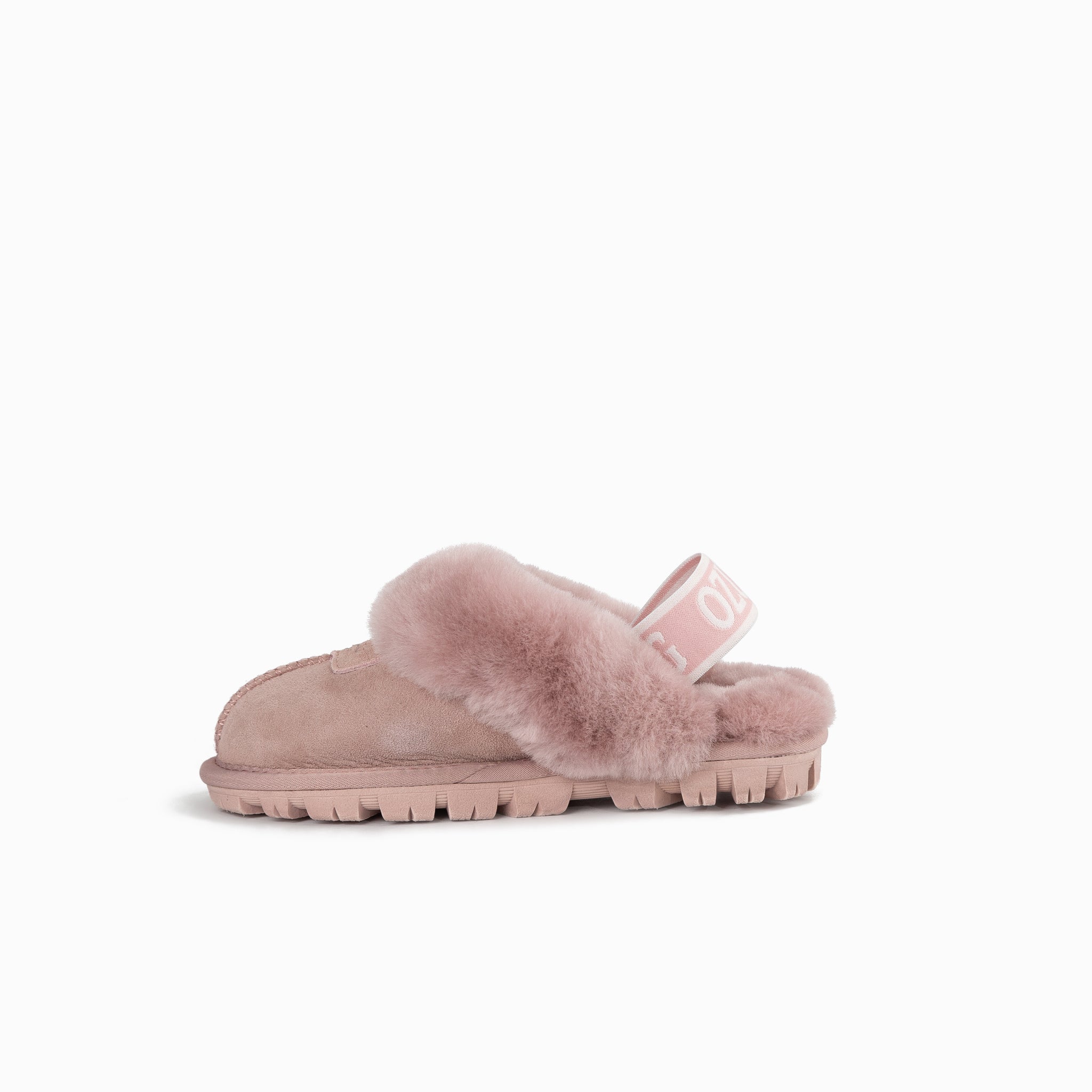 Ugg Kids Coquette  Slipper (Elastic Backstrap)( Water Resistant) - Rosybrown