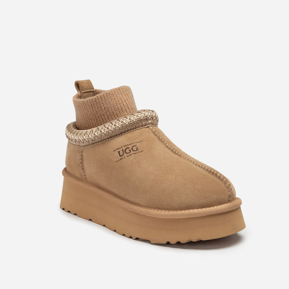 Ugg Sydney Knit Platform Slipper - Sandcastle