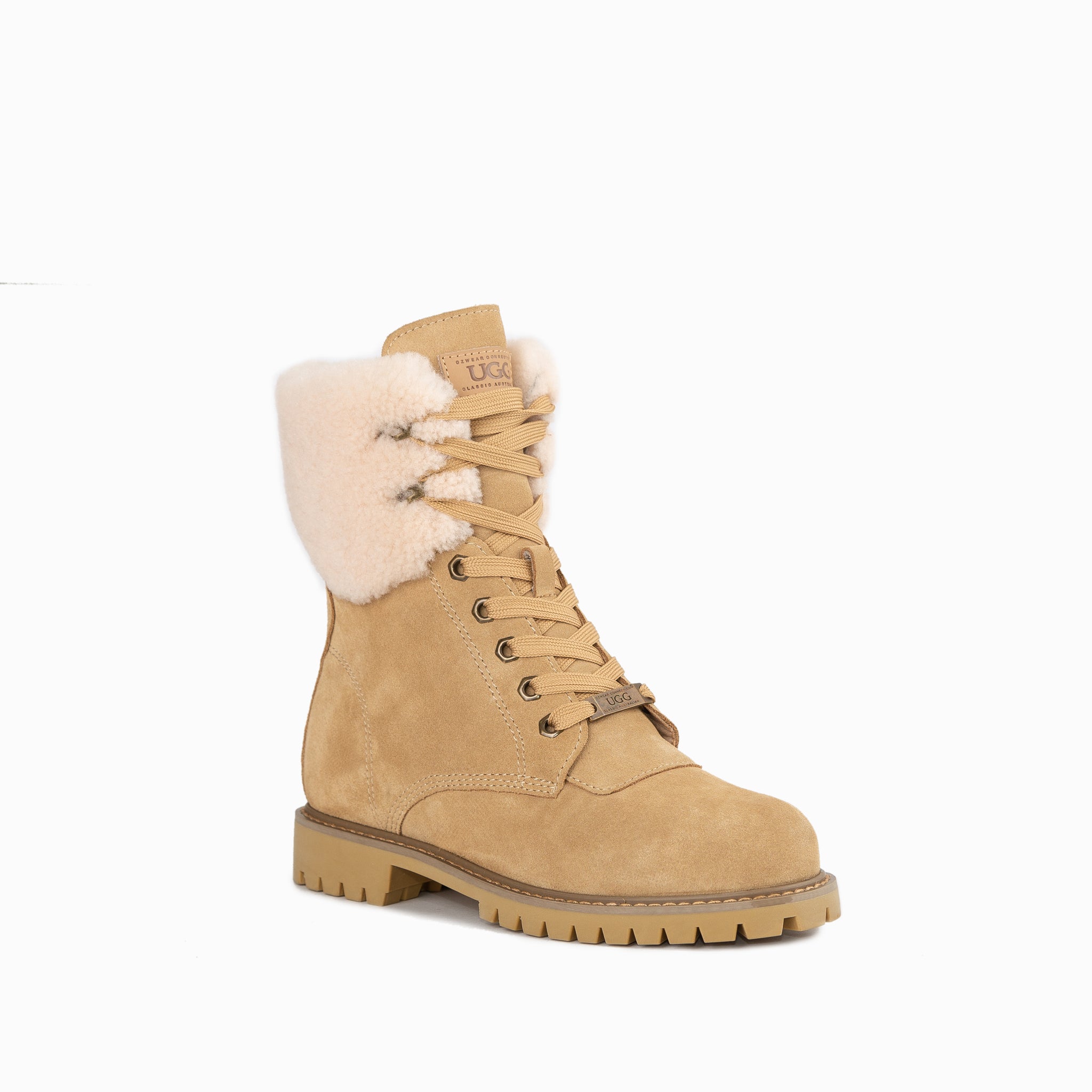 Ugg Liliana Shearling Zip Boots - Almond