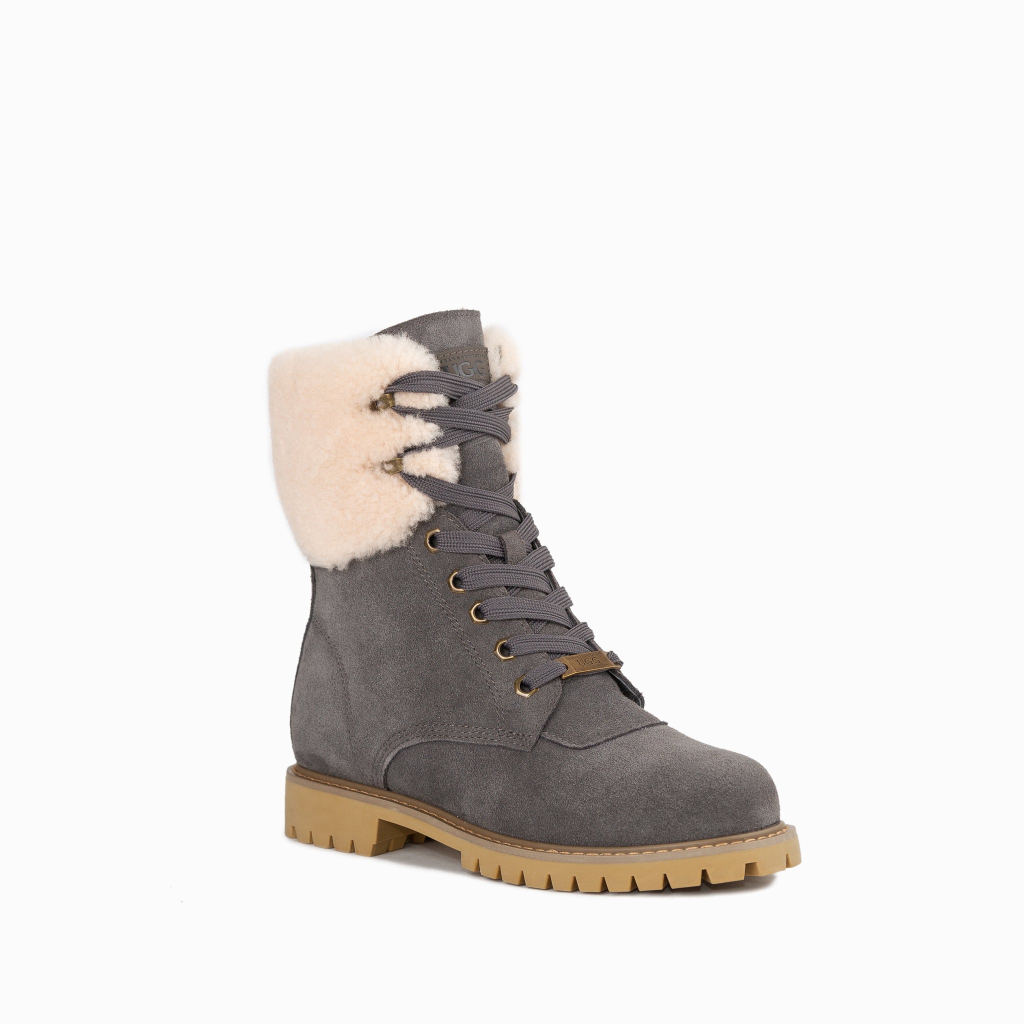 Ugg Liliana Shearling Zip Boots - Grey