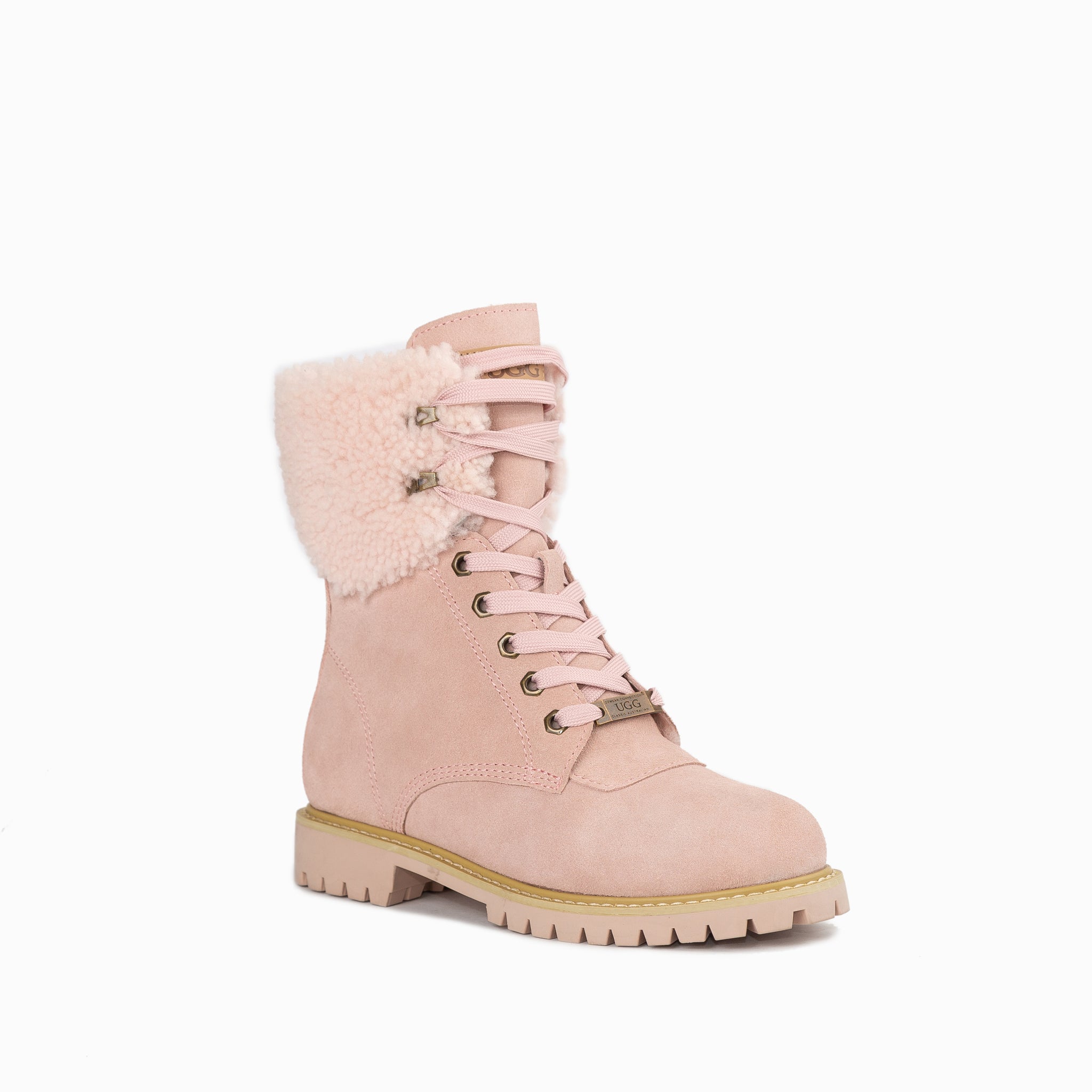 Ugg Liliana Shearling Zip Boots - Dustypink
