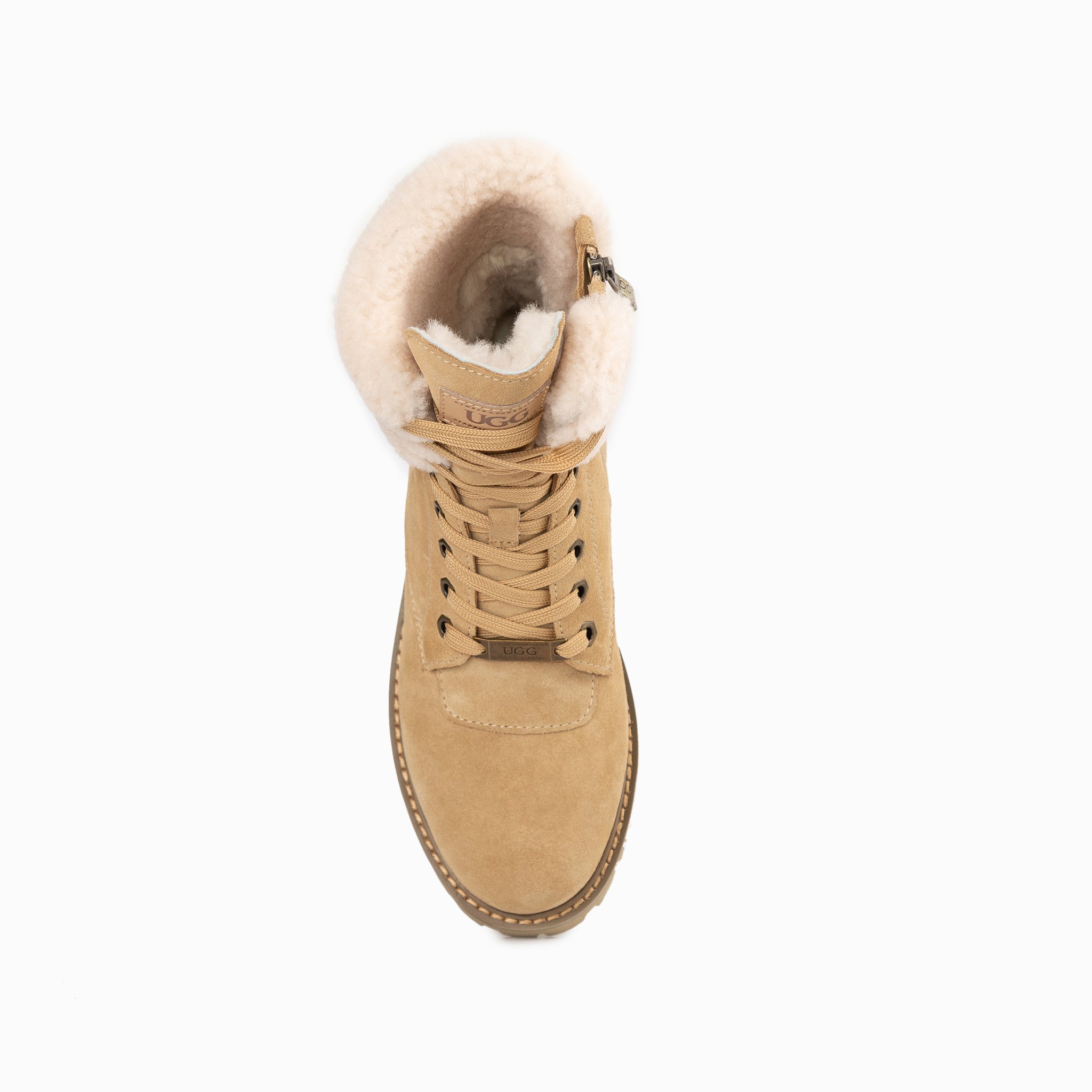 Ugg Liliana Shearling Zip Boots - Almond