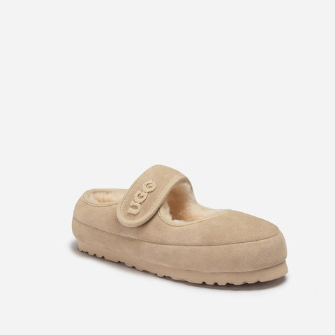 Ugg Mary Jane Emb Logo - Beige