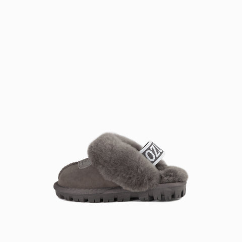 Ugg Kids Coquette  Slipper (Elastic Backstrap)( Water Resistant) - Grey