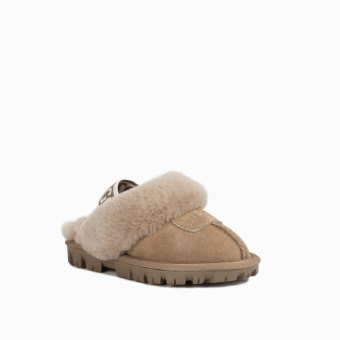 Ugg Kids Coquette  Slipper (Elastic Backstrap)( Water Resistant) - Olive