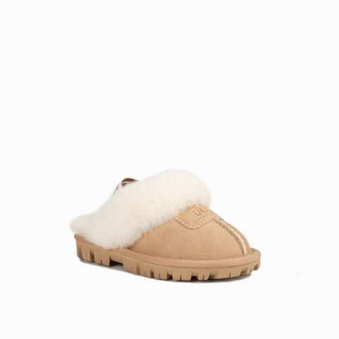 Ugg Kids Coquette  Slipper (Elastic Backstrap)( Water Resistant) - Sand