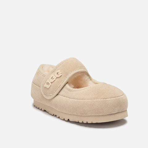 Ugg Logo Kids Mary Jane - Beige