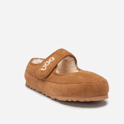 Ugg Mary Jane Emb Logo - Chestnut