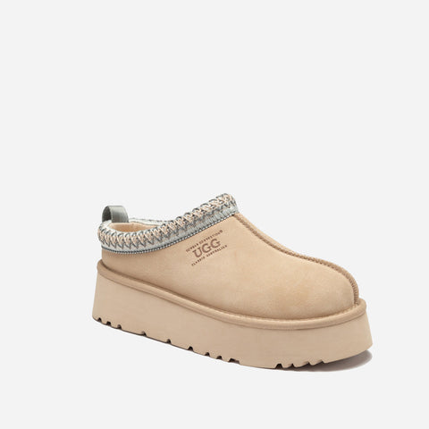 Ugg Sydney Spring Platform Slipper (Water Resistant) (Detachable Wool Insole) - Beige