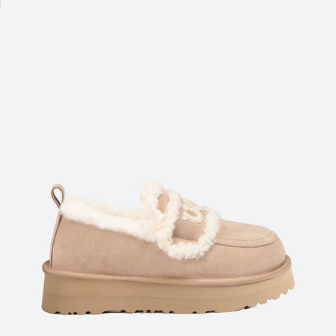 Ugg Violet Shearling Platform Loafer - Bronze