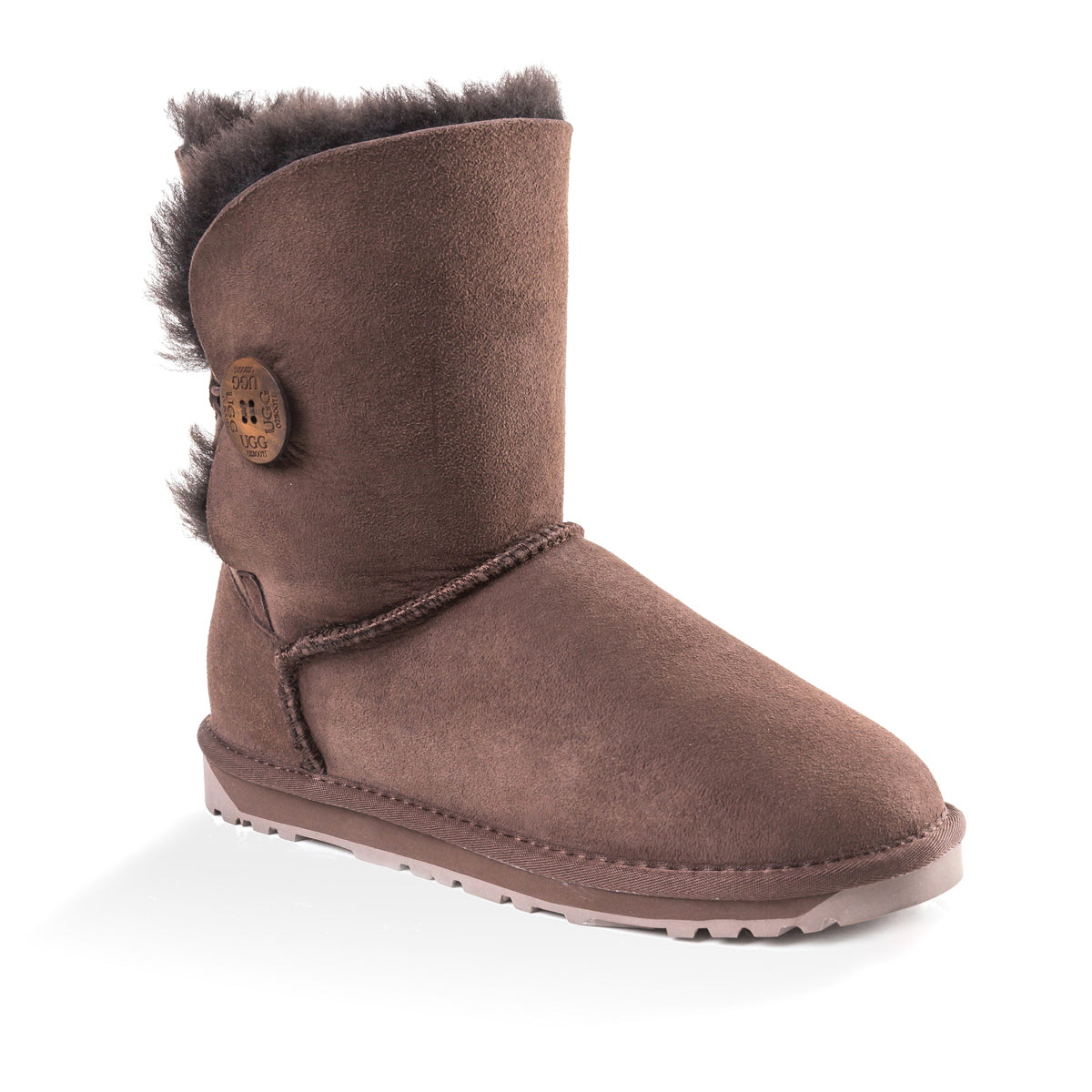Ugg Classic Short Button Boots (Water Resistant) - Chocolate