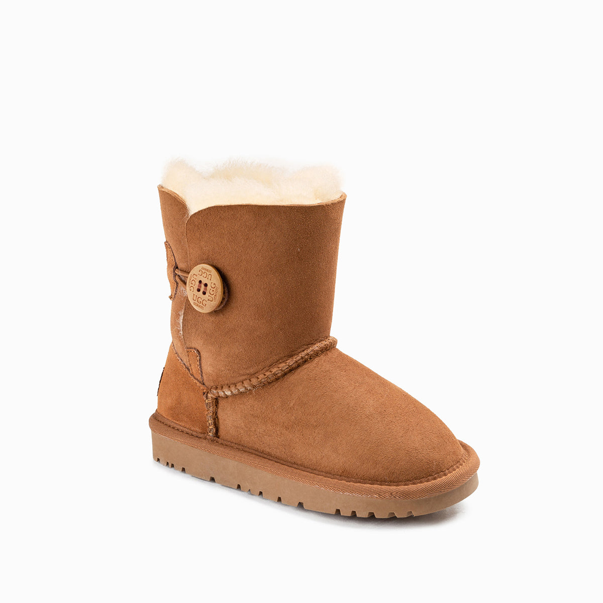 Ugg Kids Ugg Button Boots (Water Resistant) - Chestnut
