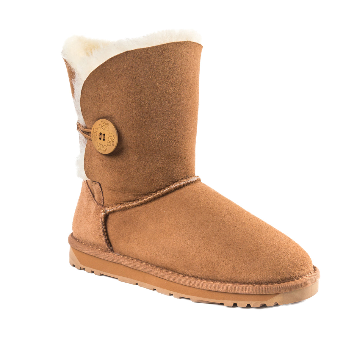 Ugg Classic Short Button Boots (Water Resistant) - Chestnut