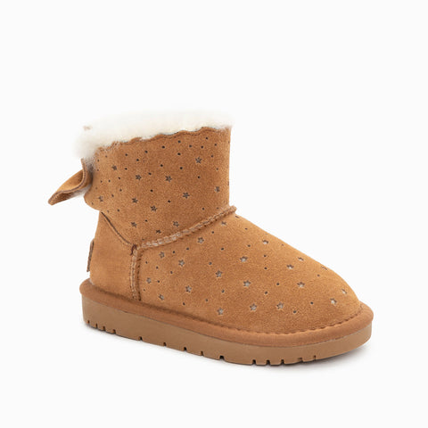 Ugg Kids Mini Bailey Bow Starry Boots - Chestnut