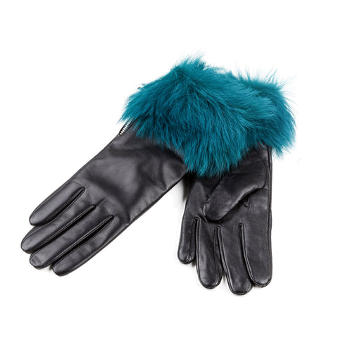 Ugg Gianna Touch Screen Fur Glove - Blackblue