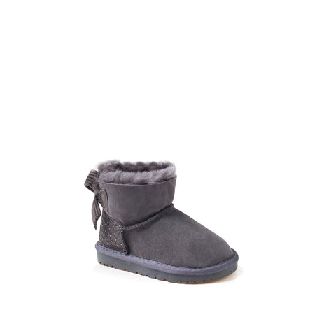Ugg Kids One Bailey Bow Corduroy Boots (Water Resistants) - Grey