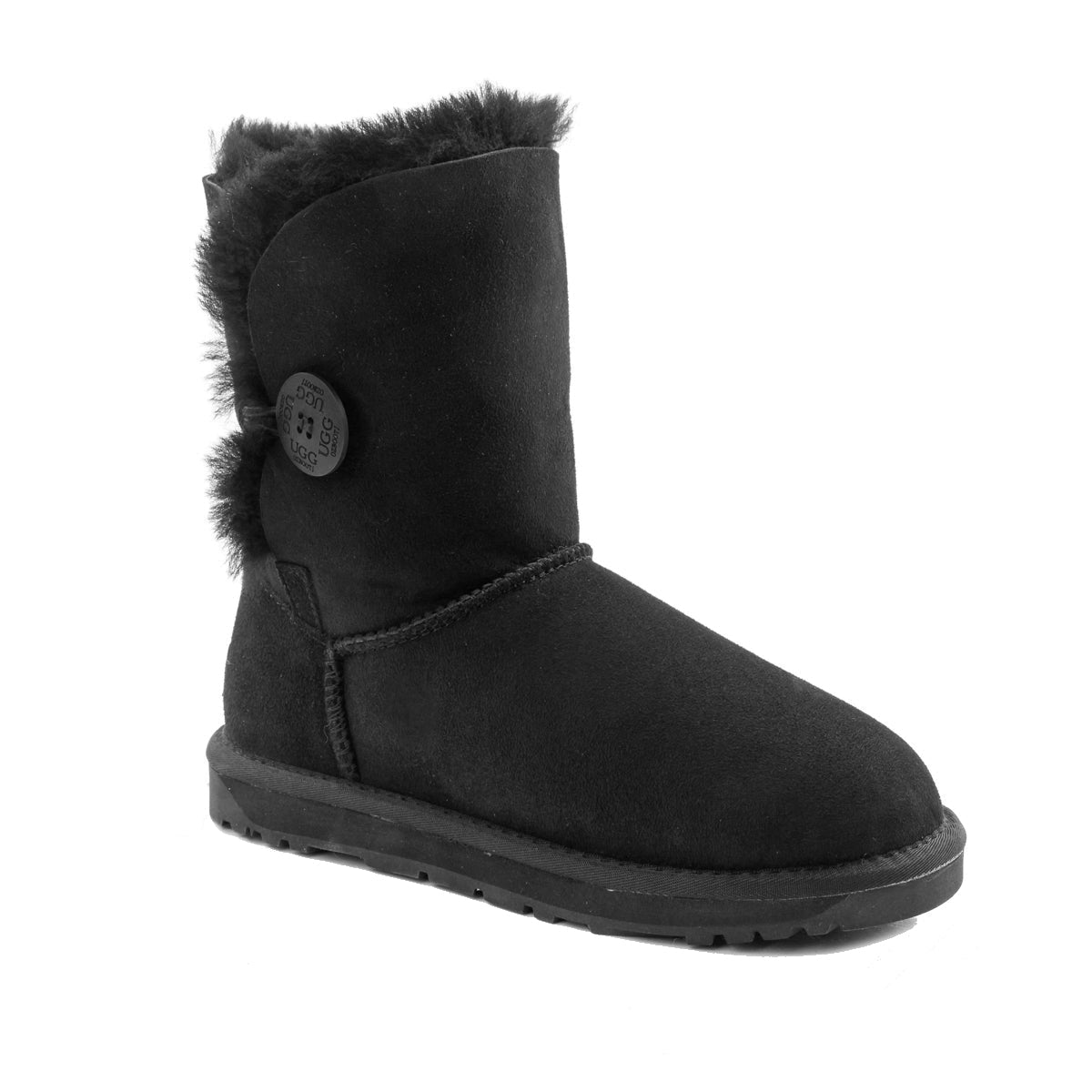 Ugg Classic Short Button Boots (Water Resistant) - Black