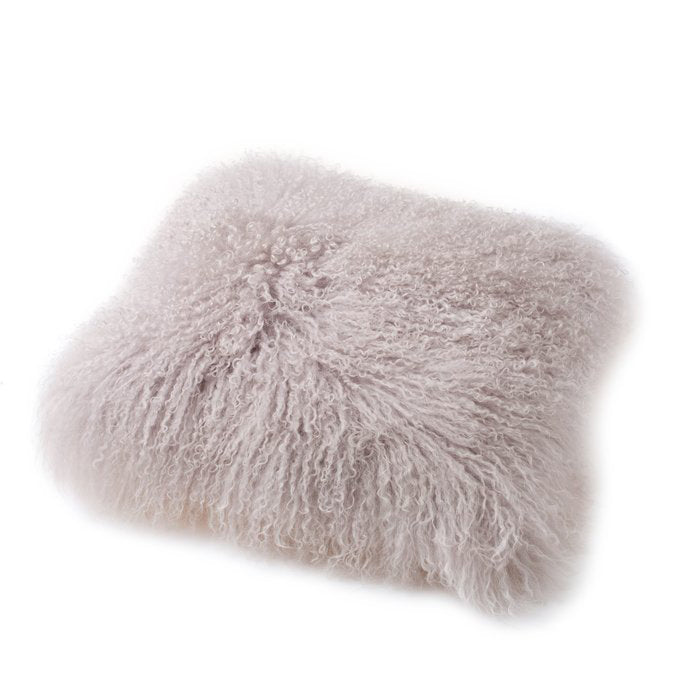 Mongolian Sheepskin Cushion Cover - Softgrey