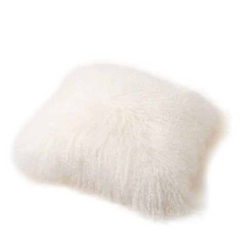 Mongolian Sheepskin Cushion Cover - Ivory