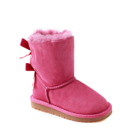 Ugg Kids 2 Ribbon Boots (Water Resistant) - Dustyrose