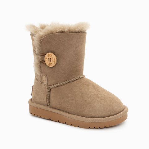 Ugg Kids Ugg Button Boots (Water Resistant) - Olive