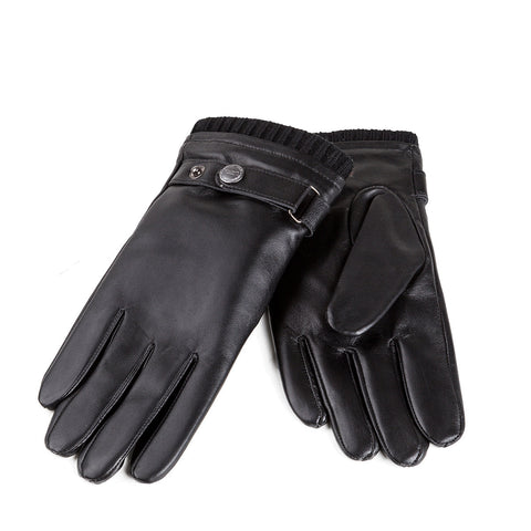 Ugg Mens Silver Stud Tab Glove (Touch Screen) - Black