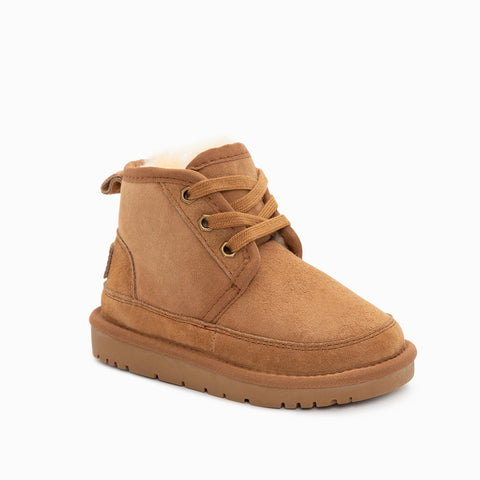 Ugg Kinsley Kids Lace Boots (Water Resistant) - Chestnut