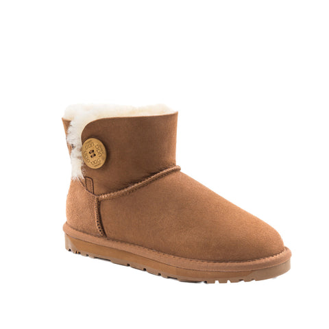 Ugg Classic Mini Button Boots (Water Resistant) - Chestnut