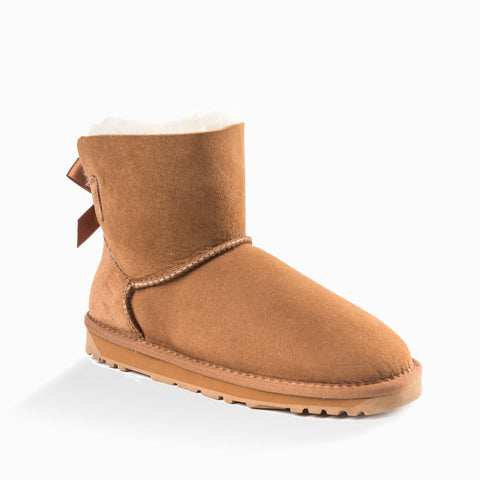 Ugg Classic Mini Bailey Bow Boots (Water Resistant) - Chestnut
