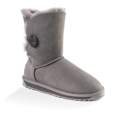 Ugg Classic Short Button Boots (Water Resistant) - Grey