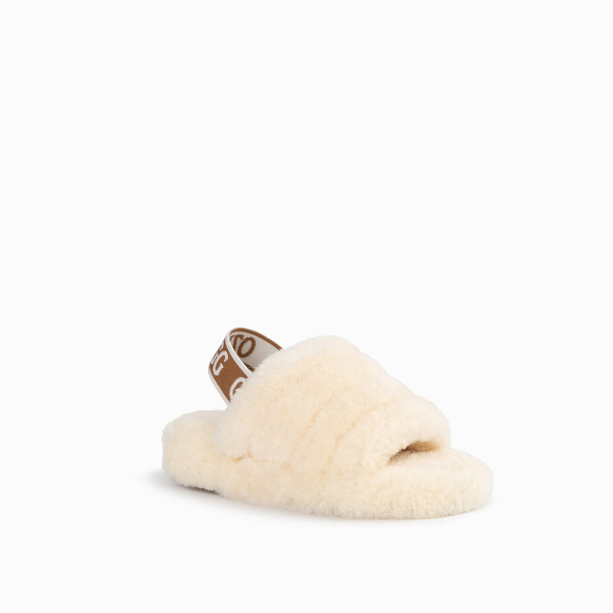 Ugg Kids Brooklyn Fluff Slide - Natural