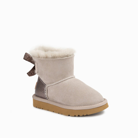 Ugg Kids Bailey Bow (Glitz) Boots - Goat
