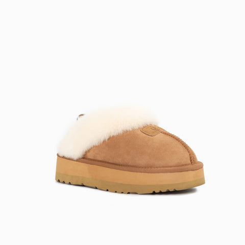 Ugg Coquette Platform Slipper (Elastic Backstrap)(Water Resistant) - Chestnut