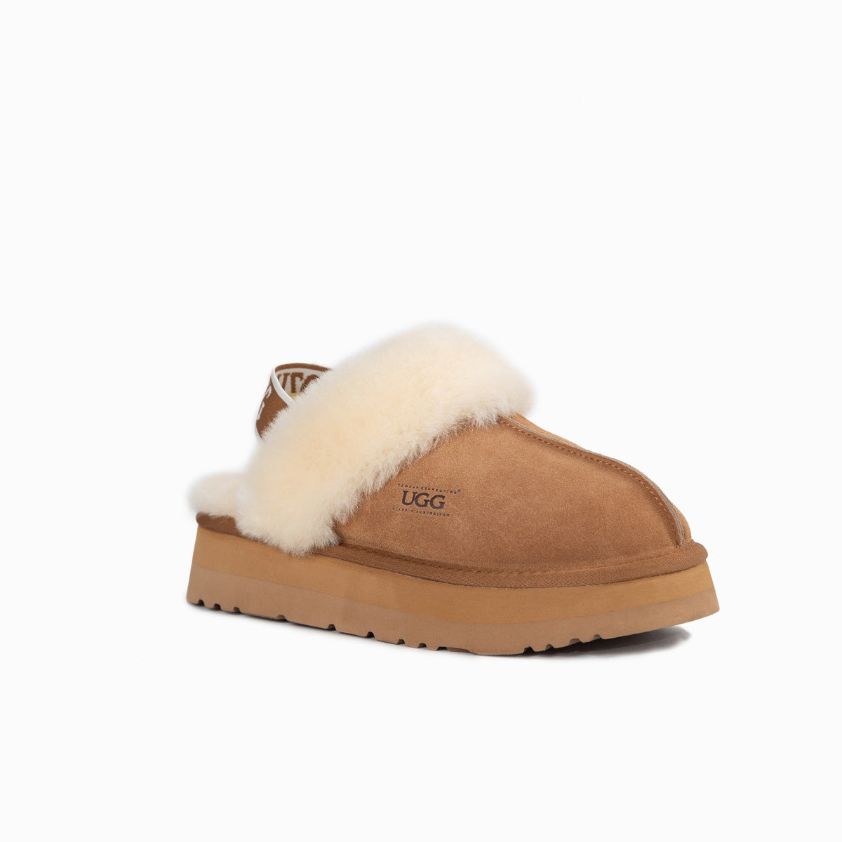 Ugg Platform Slipper (Elastic Backstrap) - Chestnut