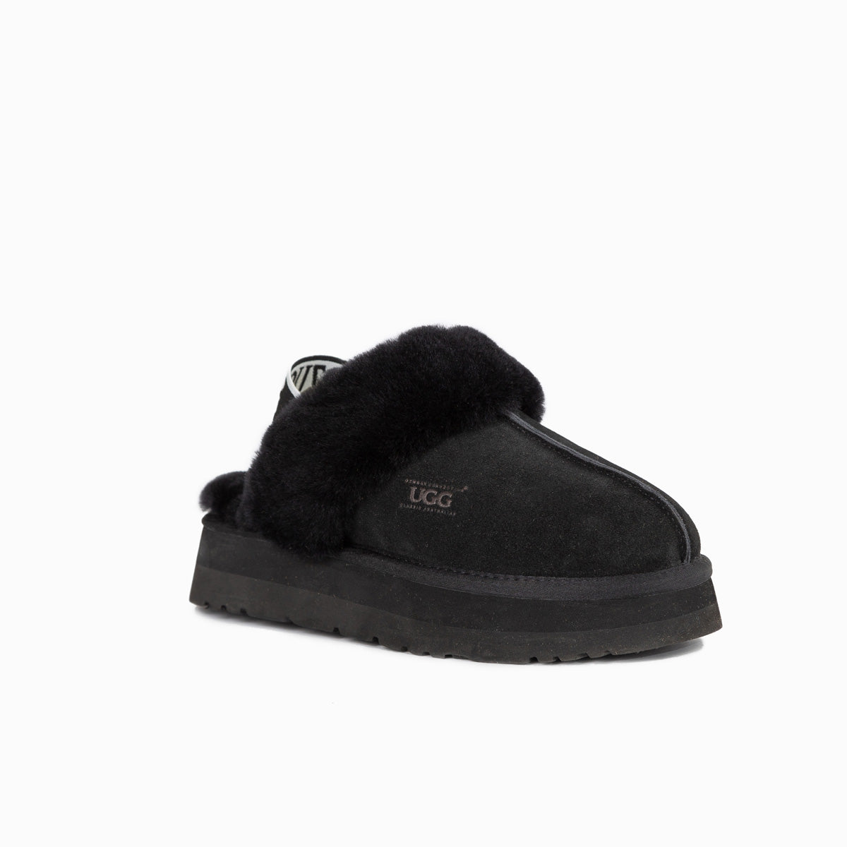 Ugg Platform Slipper (Elastic Backstrap) - Black