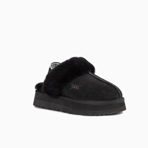 Ugg Platform Slipper (Elastic Backstrap) - Black