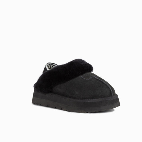 Ugg Coquette Platform Slipper (Elastic Backstrap)(Water Resistant) - Black