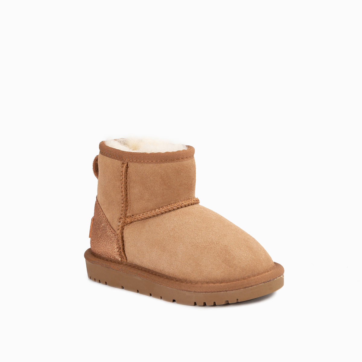 Ugg Kids Classic Mini (Glitz) Boots (Water Resistant) - Chestnut