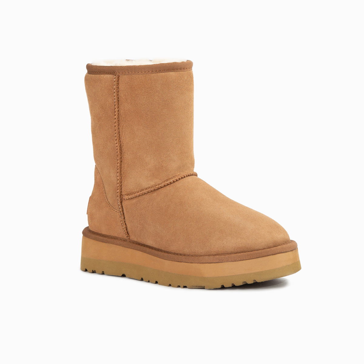Ugg Classic Platform Short Boots (Water Resistant) - Chestnut