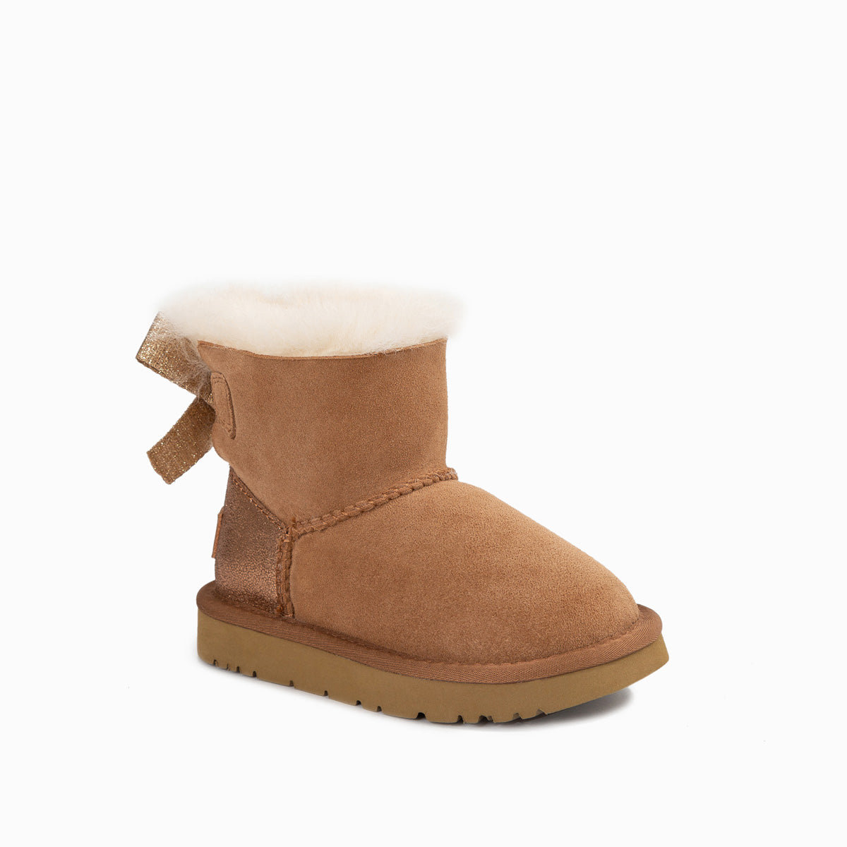 Ugg Kids Bailey Bow (Glitz) Boots - Chestnut