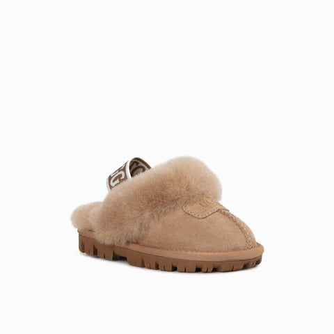 Ugg Kids Coquette  Slipper (Elastic Backstrap)( Water Resistant) - Bronze