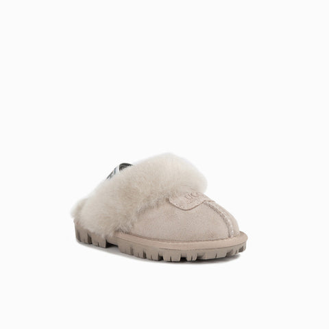Ugg Kids Coquette  Slipper (Elastic Backstrap)( Water Resistant) - Taupe