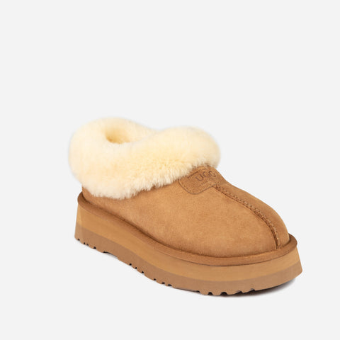Ugg Daniela Ankle Platform Boots - Chestnut