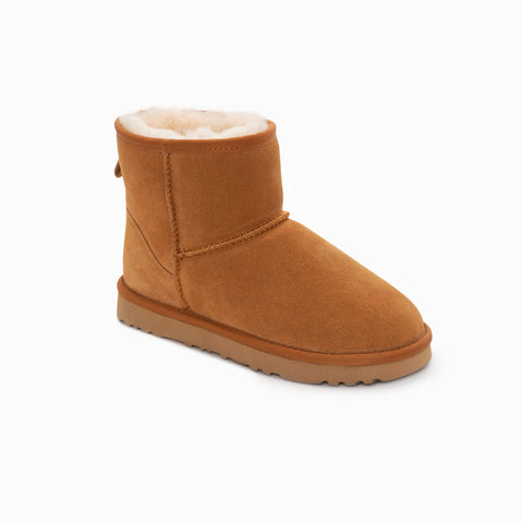 Ugg Boots Genuine Australian Sheepskin Unisex Mini Classic Suede (Large Size) - Chestnut