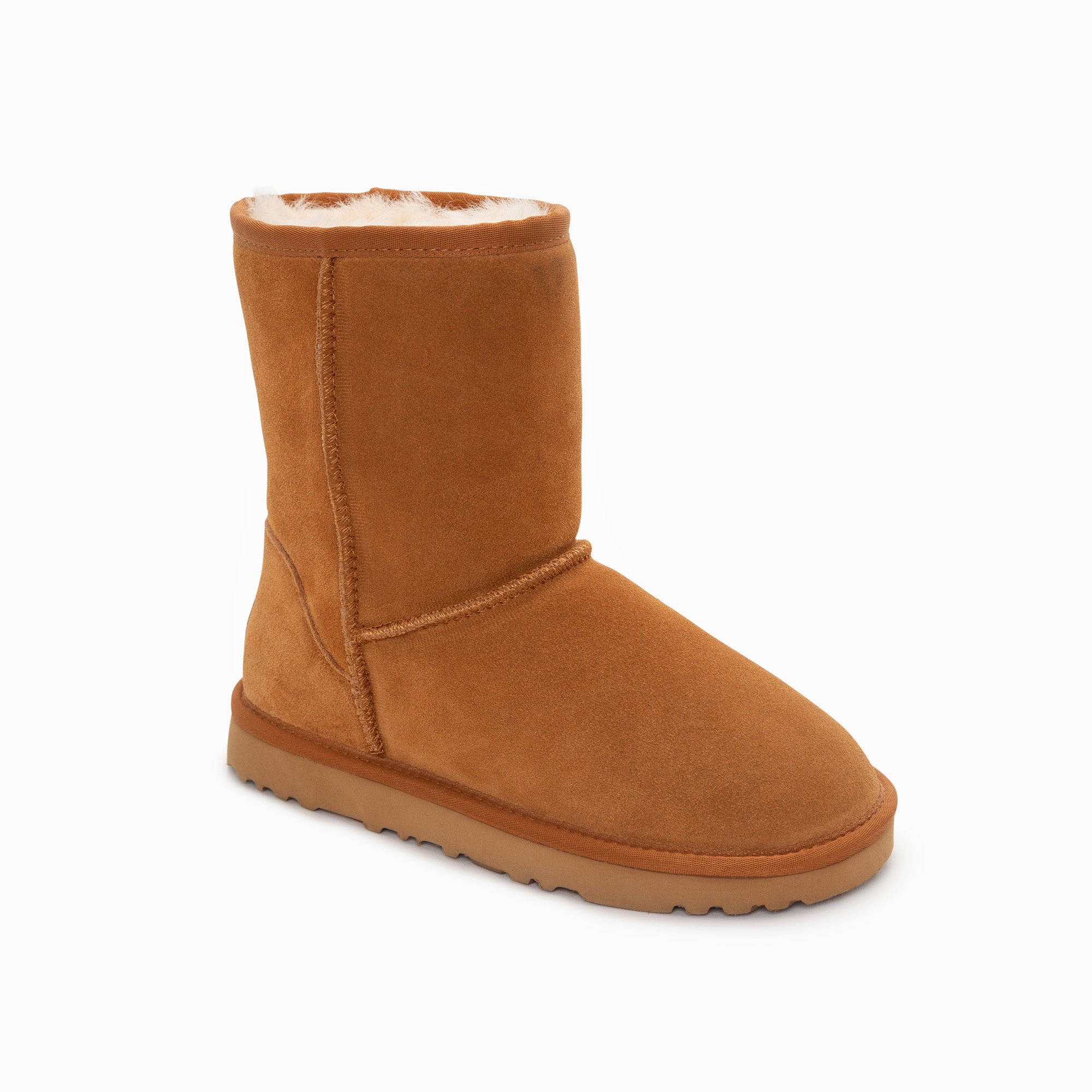 Ugg Boots Genuine Australian Sheepskin Unisex Short Classic Suede (Large Size) - Chestnut