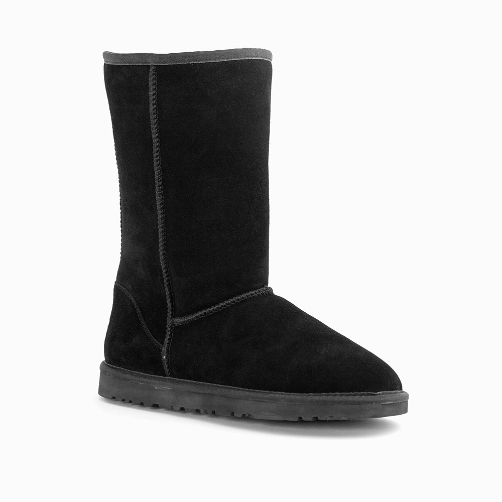 Ugg Boots Genuine Australian Sheepskin Unisex Long Classic Suede - Black
