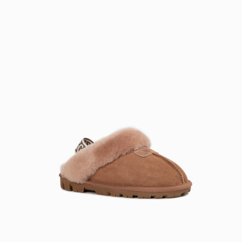 Ugg Kids Coquette  Slipper (Elastic Backstrap)( Water Resistant) - Caramel